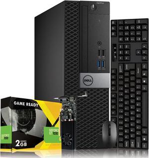 Dell Optiplex 5050 SFF Desktop Computer PC - Intel Core I7-6700 Up to 4.00 GHz | 16GB DDR4 RAM | 512GB SSD | GeForce GT 1030 2GB GPU(HDMI) | Windows 10 Pro | Wireless Keyboard and Mouse