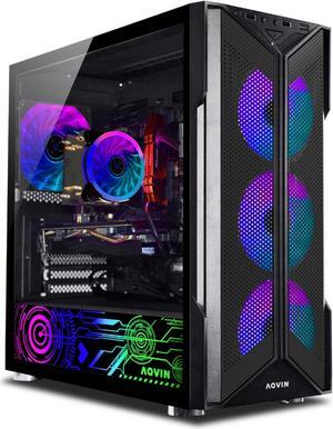 AQVIN-AQ20 Tower Gaming PC - RGB (Intel Core i7| 32GB RAM| 1TB SSD| RX 580 8GB| Windows 10 Pro) RGB Keyboard Mouse