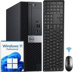 DELL Business Desktop OptiPlex 5060-SFF - Intel Core i7-8700 Up to 4.60 GHz | 32GB DDR4 RAM |1TB NVMe PCIe SSD | Windows 11 Pro 64-bit | Wireless Keyboard and Mouse - Black