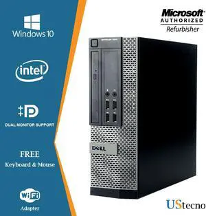 Dell Optiplex 7010 SFF Desktop Computer Intel Core i5 3470 4GB RAM New 128GB SSD WiFi, DVD, DP, VGA, USB 3.0, Windows 10 Professional 64 Bit
