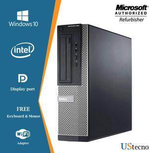 Dell Optiplex 390 Desktop Computer Intel Core i5 2400 16GB New 256GB SSD DVD Windows 10 Professional New Keyboard, Mouse,Power cord,WiFi Adapter