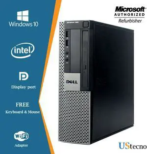 Dell Optiplex 980 SFF Desktop Computer Intel Core i5 650 8GB 256GB SSD DVD Windows 10 Professional New Free Keyboard, Mouse,Power cord,WiFi Adapter