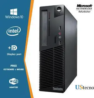Lenovo ThinkCentre M91P SFF Computer Intel Core i5 2400 16GB 256GB SSD DVD Windows 10 Professional New Free Keyboard, Mouse,Power cord,WiFi Adapter
