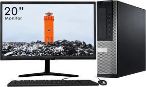 Dell Optiplex 7010 Desktop Professional Desktop with 20 Inch Tecnii  Monitor Intel i5 -3470@3.20Ghz (Upto 3.60 Ghz) 8GB Memory 256GB SSD HDMI /Win 10 Home /Free Keyboard & Mouse with Wifi Adapter