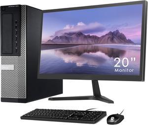 Dell Optiplex 7010 Desktop Professional Desktop with 20 Inch Tecnii  Monitor Intel i5 -3470@3.20Ghz (Upto 3.60 Ghz) 8GB Memory 1TB HDD HDMI /Win 10 Pro /Free Keyboard & Mouse with Wifi Adapter