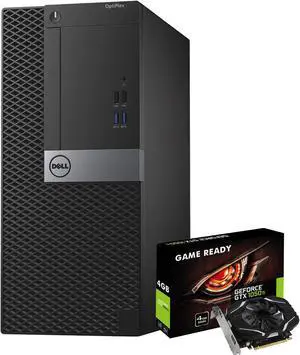 DELL OptiPlex Gaming PC Tower Computer Intel Core i5 upto 4.00 GHz Processor 16GB DDR3L RAM 512GB SSD Nvidia GeForce GTX 1050Ti DDR5 Graphics Card (HDMI) 4GB, WiFi, Gaming Keyboard & Mouse, Win 10 Pro