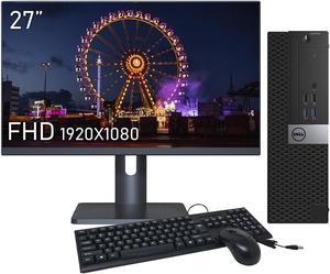 Dell Optiplex Small Form Factor Desktop PC Computer / Intel Core i7 - 6th Gen Processor upto 4.00 GHz / 2TB SSD 32GB RAM / 27" FHD Monitor / WiFi, BT, HDMI, ( Win 10 Pro ) Keyboard & Mouse