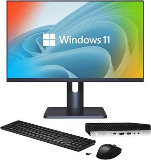 HP ProDesk 600 G4 Desktop Mini Business PC | Intel Core i5-8500T 8th Gen Processor | 8GB RAM | 256GB SSD | Windows 11 Pro - New 27 inch Monitor