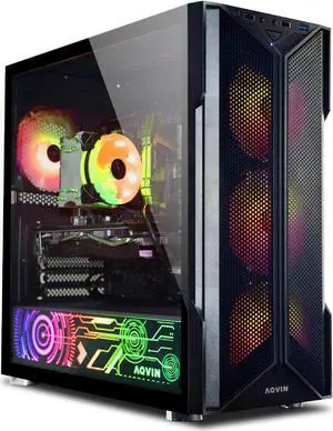 AQVIN-AQ20 Tower Gaming Desktop - RGB Fan  Intel Core i3 Processor 3.6GHz 32GB DDR4 RAM  1TB SSD  GeForce RTX 3060 GDDR6 12GB  Windows 11 Pro  Gaming Keyboard and Mouse