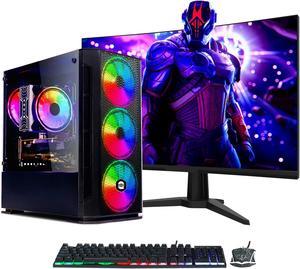 Gaming Desktop PC - AQ10 AQVIN - Intel Core I7 Processor Up to 3.9GHz - GeForce GTX 1660 Super 6GB - 1TB Fast Boot SSD - 32GB Memory- 27 -Inch Curved Gaming Monitor- Win 10 Pro