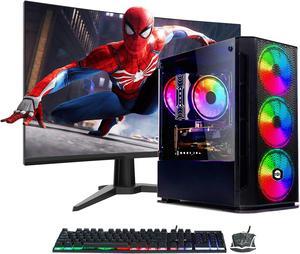 Gaming Desktop PC - AQ10 AQVIN - Intel Core I7 Processor Up to 3.9GHz - GeForce GTX 1660 Super 6GB - 2TB Fast Boot SSD - 32GB Memory - 27 -Inch Curved Gaming Monitor- Win 10 Pro