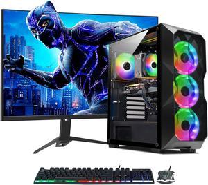 AQB70 AQVIN Gaming Tower PC - Core I7 Processor Up to 4.0GHz | RTX GeForce 3060 12GB GDDR6 | 2TB Fast Storage | 32GB RAM 27-Inch Curved Gaming Monitor | Windows 10 Pro | Gaming Keyboard & Mouse | WiFi
