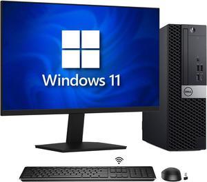 Dell OptiPlex 3060/5060/7060 SFF Business Desktop with  24" Inch HDMI Monitor - Intel Core I7-8700 8th Gen Processor upto 4.60 GHz 65W TDP 8GB RAM DDR4 256GB NVMe SSD Windows 11 Pro WiFi