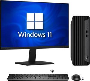 HP Computer Combo ProDesk 600 G6 SFF Windows 11 Pro Desktop PC | 24 inch Monitor | Intel Hexa-Core i5 10th Gen Processor | 32GB DDR4 RAM | 1TB NVMe SSD | WIFI, Bluetooth | DP to HDMI Adapter - Black