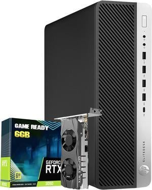 HP EliteDesk 800 G4 SFF High-Performace Gaming Desktop Computer PC System | GeForce RTX 3050 6GB GDDR6 | Intel Core I7-8700 8th Gen CPU | Windows 11 Pro | 32GB DDR4 RAM | 2TB NVMe SSD(Fast Boot)| WiFi