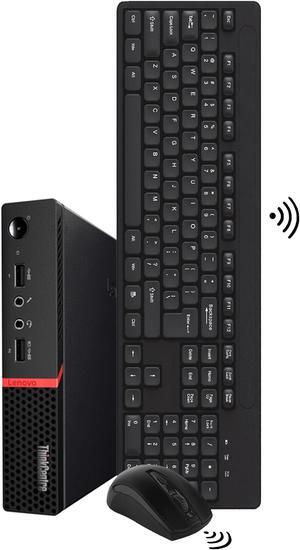 Lenovo ThinkCentre M715q Mini Professional Business Desktop Computer Micro Tiny PC - AMD PRO A6 Processor/ 8GB DDR4 RAM/ 1TB M.2 SSD/ Windows 10 Pro/ Wireless Keyboard Mouse/ HDMI/ WiFi - Black