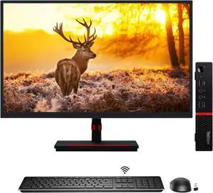 Lenovo ThinkCentre M715q Mini Professional Business Desktop Computer Micro Tiny PC - AMD PRO A6 Processor/ 8GB DDR4 RAM/ 1TB M.2 SSD/ Windows 10 Pro/ 22-Inch FHD Monitor/ HDMI/ WiFi, Bluetooth - Black