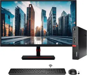 Lenovo ThinkCentre M910q Mini Windows 10 Pro Professional Desktop Computer Tiny PC -  22-inch Monitor (Intel Core i5 6th Gen/ 8GB DDR4 RAM/ 1TB NVMe SSD/ WIFI/ Bluetooth/ Wireless Keyboard/Mouse