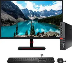 Lenovo Computer ThinkCentre M910q Mini Windows 10 Pro Business Desktop PC Combo | Intel Core i5 6500T CPU | 8GB DDR4 RAM | 512GB NVMe SSD | 22inch FHD Monitor | Wireless Keyboard and Mouse | WIFI