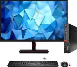 Lenovo ThinkCentre M910q Mini Windows 10 Pro Professional Desktop Computer Tiny PC - 22-inch FHD Monitor - Intel Core i5 6th Gen/ 16GB DDR4 RAM/ 1TB NVMe SSD/ Wireless and Keyboard