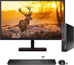 Lenovo Computer ThinkCentre M910q Mini Windows 10 Pro Business Desktop PC Combo | Intel Core i5 6500T Processor | 16GB DDR4 RAM | 512GB NVMe SSD |  22inch FHD Monitor | Wireless Keyboard and Mouse