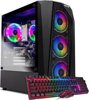 AQVIN AQ30 Series High-Performance Gaming PC  - Intel Core i7 Processor - 32GB RAM DDR4 - 1TB SSD Storage - NVIDIA Graphics Card RTX 4060 8GB - Windows 10 Pro - Customize RGB Fan Lighting Effect