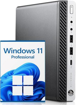 HP EliteDesk 800 G5 Desktop Mini Windows 11 Pro Computer Tiny PC | Intel Octa-Core I7-9700T 9th Gen CPU Up to 4.30 GHz | 32GB DDR4 RAM | 512GB NVMe SSD | Wireless Keyboard Mouse