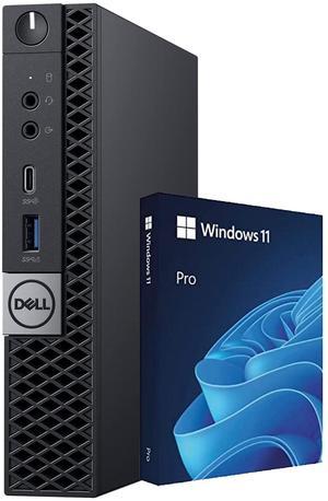 DELL OptiPlex 7060 Micro Tiny Desktop PC - Intel Core I5-8500T 8th gen CPU | 16GB DDR4 RAM | 256GB NVMe SSD | Windows 11 Pro | Wireless keyboard & Mouse | WiFi - Bluetooth Adapter - Black