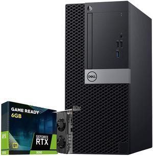Dell OptiPlex 7070 Desktop Tower Windows 11 Pro Gaming PC - Intel Core I5-8500 8th gen CPU UP to 4.10GHz | GeForce RTX 3050 6GB GDDR6 | 16GB RAM | 1TB NVMe SSD | Free Gaming Keyboard and Mouse