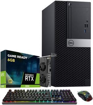 Dell OptiPlex 7070 Desktop Tower Windows 11 Pro Gaming PC - Intel Core I5-8500 8th gen CPU UP to 4.10GHz | GeForce RTX 3050 6GB GDDR6 | 32GB RAM | 1TB NVMe SSD | Free Gaming Keyboard and Mouse