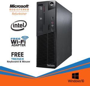 Lenovo ThinkCentre M81 SFF Desktop Computer Intel Core i5 2400 8GB 500GB HDD DVD Windows 10 Professional New Keyboard, Mouse,Power cord,WiFi Adapter