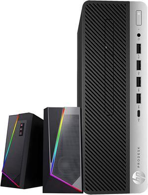 HP ProDesk 600 G3 SFF Desktop Computer PC, Intel Core i5 up to 3.60 GHz, 8GB DDR4 RAM, 256GB SSD, Windows 10 Pro, Wireless Keyboard and Mouse,RGB Speakers