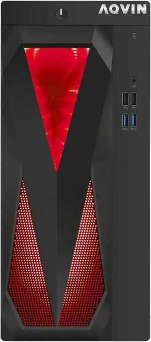 AQVIN InfinityLite Gaming PC Desktop, Intel Core I7, GTX 1050Ti Graphics Card, 1TB SSD, 32GB DDR4 RAM, Windows 10 Pro, RGB Keyboard and Mouse