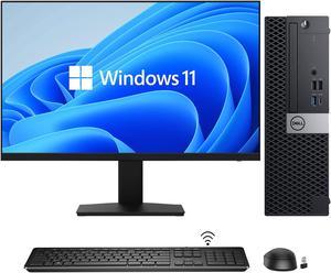 Dell OptiPlex 3060/5060/7060 SFF Desktop Computer with  24" Inch HDMI Monitor - Intel Core I7 8700 Processor Upto 4.60 GHz with Dual Boot Support 16GB DDR4 RAM 512GB NVMe SSD Windows 11 Pro WiFi