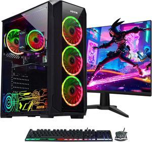 AQVIN ZForce Gaming Computer | Intel I7 Processor Up to 4.60 GHz | Nvidia GeForce RTX 3080 10GB(HDMI) | 32GB DDR4 RAM | 2TB SSD | 27 inch Curved Gaming Monitor | WiFi | Windows 11 Pro | RGB