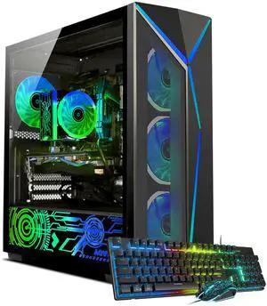 AQVIN AQ80 Gaming Tower PC - Intel Hexa-Core i7 Up to 4.60 GHz | NVIDIA GeForce RTX 3050 8GB GPU | 32GB DDR4 RAM | 1TB NVMe SSD | Windows 11 Pro Desktop Computer | Built-in WIFI - 1 year Warranty