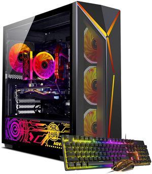 AQVIN AQ80 Gaming PC - Intel Hexa-Core i7 Up to 4.60 GHz | GeForce GTX 1660 Super 6GB GPU | 32GB DDR4 RAM | 2TB NVMe SSD | Windows 11 Pro Desktop Tower Computer | Gaming keyboard & Mouse - Black