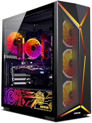 AQVIN AQ80 Gaming PC - Intel Hexa-Core i7 Up to 4.60 GHz | NVIDIA GeForce RTX 3060 12GB GPU Card | 32GB DDR4 RAM | 1TB NVMe SSD | Windows 11 Pro Desktop Computer | Built-in WIFI - 1 year Warranty