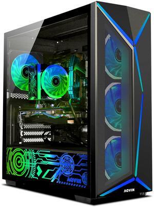 AQVIN AQ80 Gaming Tower PC - Intel Hexa-Core i7 Up to 4.60 GHz | NVIDIA GeForce GTX 1050Ti 4GB GPU | 32GB DDR4 RAM | 2TB NVMe SSD | Windows 11 Pro Desktop Computer | Built-in WIFI - 1 year Warranty
