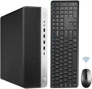 HP EliteDesk 800 G3 SFF Windows 10 Pro Desktop PC - Intel Quad-Core I7 Processor Up to 4.00GHz, 16GB DDR4 RAM, 512GB SSD, Wireless Keyboard Mouse, WIFI, Bluetooth, Dual Monitor Support - Black/Silver