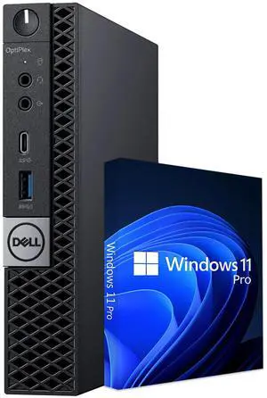 Dell OptiPlex 7070 Micro Mini/Tiny PC - Hexa-Core I5-8500T CPU Up to 3.50 Ghz/ 32GB DDR4 RAM/ 512GB NVMe SSD/ Windows 11 Pro Computer/ UHD Graphics 630/ Wireless Keyboard and Mouse/ WiFi - Black