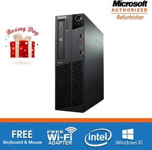 Lenovo ThinkCentre M91P SFF Computer Intel Core i5 2400 8GB 500GB HDD DVD Windows 10 Professional Free New Keyboard, Mouse,Power cord,WiFi Adapter