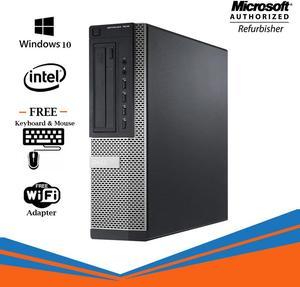 Dell Optiplex 7010 Desktop Computer Intel Core i7 3770 8GB 250GB HDD DVD Windows 10 Professional New Keyboard, Mouse,Power cord,WiFi Adapter