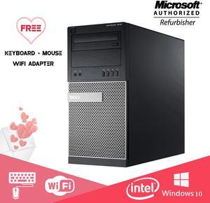 Dell Optiplex 7010 Tower Computer Intel Core i5 3470 8GB 256GB SSD DVD Windows 10 Professional New Keyboard, Mouse,Power cord,WiFi Adapter
