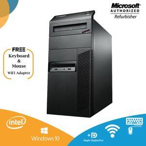 Lenovo Thinkcentre M81 Tower Computer Intel Core i5 2nd Gen 2400 8GB 250GB HDD DVD Windows 10 Professional New Keyboard, Mouse,Power cord,WiFi Adapter