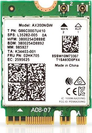 HighZer0 Electronics AX200 Wi-Fi 6 Adapter | Dual-Band 802.11ax M.2 Wifi Card for PC | Up to 2.4 Gbps | No vPro | Supports Bluetooth 5.2 & Intel, AMD, Windows 10/11, Linux AX200NGW