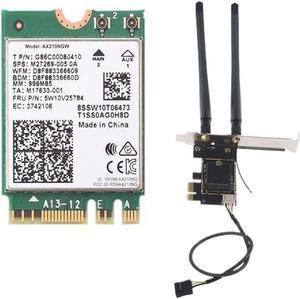 Wavlink WiFi 6E AX5400 PCIe WiFi Card AX210 Network Card Bluetooth 5.3  Tri-Band 2.4G/5G/6G for Desktop PC, 802.11ax with MU-MIMO, OFDMA, WPA3,  Heat Sink, 4x7dBi Antennas, Support Windows 11,10 (64bit) 