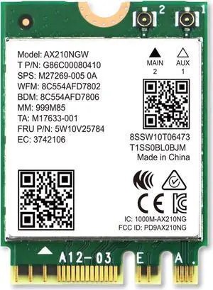 Intel Wireless-AC 9260 802.11ac Bluetooth 5.0 M.2 WiFi/Bluetooth Adapter 9260NGW