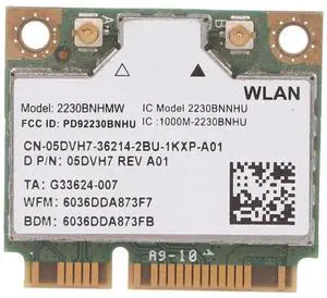 HighZer0 Electronics Wireless-N 2230 Half Mini PCIe Network Card | 300 Mbps with Bluetooth Support | HMC WLAN Replacement Part 2230BNH Wi-Fi Card 2230BNHMW