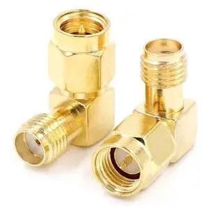 1PCS SMA Male to SMA Female Right Angle Adapter RF Coax Coupling Nut barrel Connector Converter For WIFI 4G Antenna 1PCS SMA Male to SMA Female Right Angle Adapter RF Coax Coupling Nut barrel Connector Converter For WIFI 4G Antenna